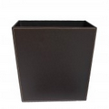 Stitched Chocolate Rectangular Wastebasket